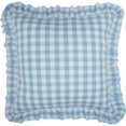 thumbnail image 5 of VHC Brands Annie Buffalo Blue Check Fabric Euro Sham Ruffled Edge 26x26, 5 of 7