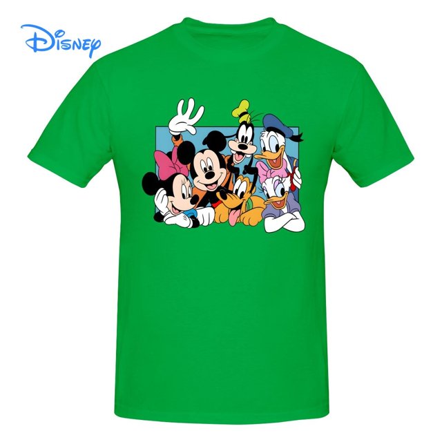 Disney Mickey Mouse Donald Duck And Friends T shirt Harajuku Short Sleeve T-shirt 100% Cotton Graphics Tshirt Brands Tee Top4XL Gao Jinjia LED