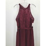 Pre-Owned Azazie Red Size 14 Maxi Sleeveless Dress