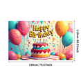 thumbnail image 3 of Happy Birthday Banner with Balloons and Stars Decors, Backdrop for Birthday Party Celebrations Photography Props Background Decorations, 3 of 8
