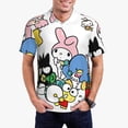 thumbnail image 2 of Lsque Sanrio Pattern Golf Shirts for Men Dry Fit Print Moisture Wicking Performance Short Sleeve Polo Shirt-Medium, 2 of 7