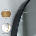 thumbnail image 4 of GLSLAND Wall Mirror Bathroom Mirror Round Decor Mirror 18" Metal Border, Black, 4 of 8