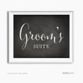 thumbnail image 1 of Bride & Groom's Suite Black Vintage Chalkboard Wedding Party Signs, 2-Pack, 1 of 3