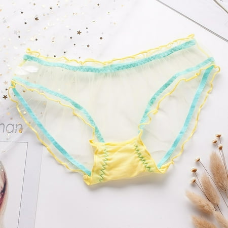 

Simplmasygenix Clearance Underwear for Women Plus Size Bikini Botton Sexy Lingerie Female Personality Multicolor Transparent Mesh Lace Lingerie Ladies Panties