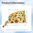 thumbnail image 6 of Kdxio Sunflowers And Butterflies Pattern Turban Hat for Women Men Comfortable Adjustable Cleaning Working Cap with Sweatband, 6 of 8