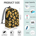 thumbnail image 5 of Sunflower Floral Backpack for School College or Work, Large Capacity Laptop Bookbag, Durable Everyday Backpack for Commuting and Travel, Flowers Design Unisex Gift Idea for Teens and Adults, 5 of 5