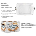 thumbnail image 2 of Yayeee Canvas Storage Basket with Handles for Shelves Fabric Bins Closet Organizer, Autumn Day with Cocoa Pattern, 2 of 8