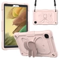 thumbnail image 2 of JTCASES for Samsung Galaxy Tab A7 Lite 8.7 inch 2021 Model (SM-T220/T225) Case, Crossbody Lanyard Pencil Holder Butterfly Wings Kickstand PC Silicone Kids-friendly Sockproof Back Shell, Pink, 2 of 8