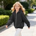 thumbnail image 5 of YOUYEDIAN Jackets for Girls Fall Winter Full Zip up Hooded Jacket Casual Long Sleeve Fleece Hoodie, 5 of 5