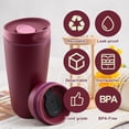 thumbnail image 6 of Replacement Slider Lid for Owala SmoothSip 20oz & 12oz, Top Cover Compatible with Owala 24oz Coffee Tumbler, Coffee Travel Mugs Leakproof Accessories, BPA-Free (Black Cherry), 6 of 9