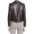 thumbnail image 2 of HOT Women's Genuine Black Lambskin Real Leather Jacket Stylish Collared Biker Coat W529, 2 of 3
