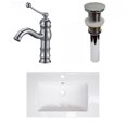 thumbnail image 1 of American Imaginations 24-in. W 1 Hole Ceramic Top Set In White Color - Drain Incl. AI-33234, 1 of 9