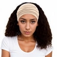 thumbnail image 1 of Fgnfyis Grand Foulard Rétro pour Femmes avec Bande pour Cheveux Mignonne Nouée, Design à la Mode et Polyvalent Beige, 1 of 3