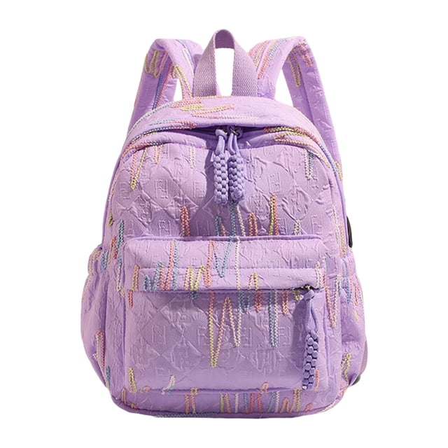 Mochila para niños con correa acolchada, gran capacidad, para primaria, para hombres, mujeres y adolescentes Púrpura