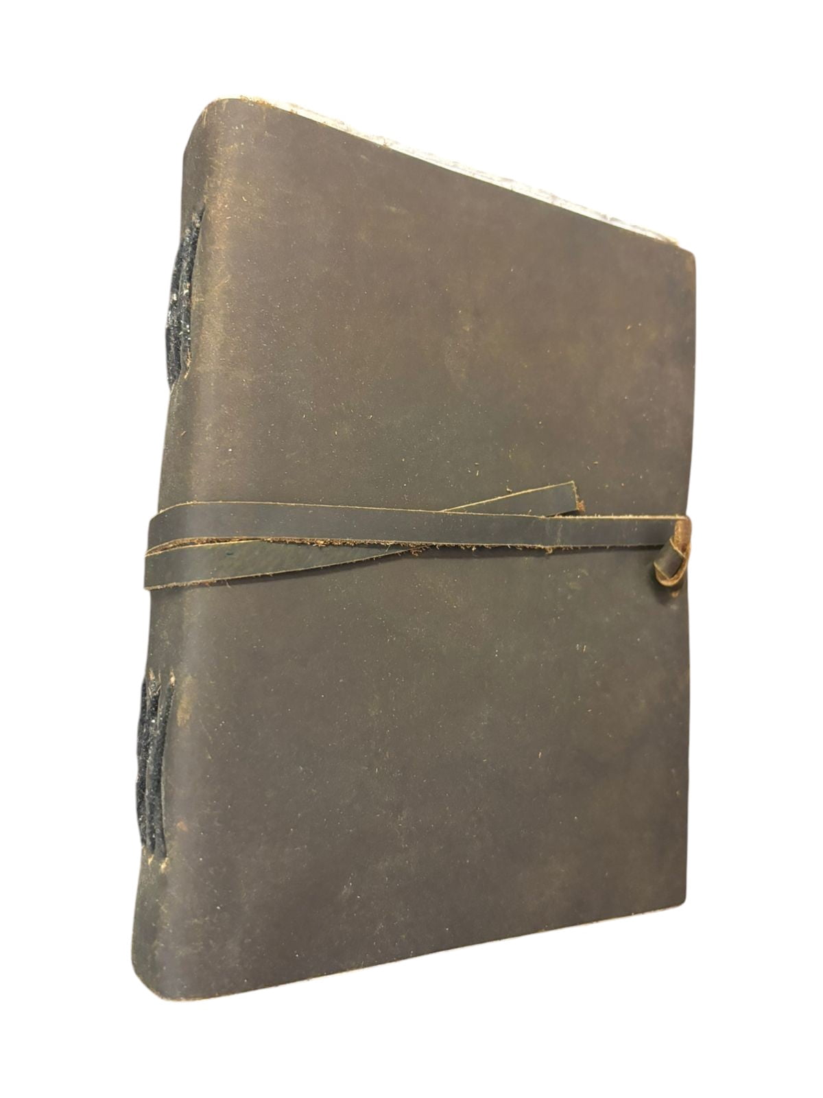 Handmade Leather Journal 6x8 Inch, Buff Leather Notebook, Vintage Diary with Handmade Paper