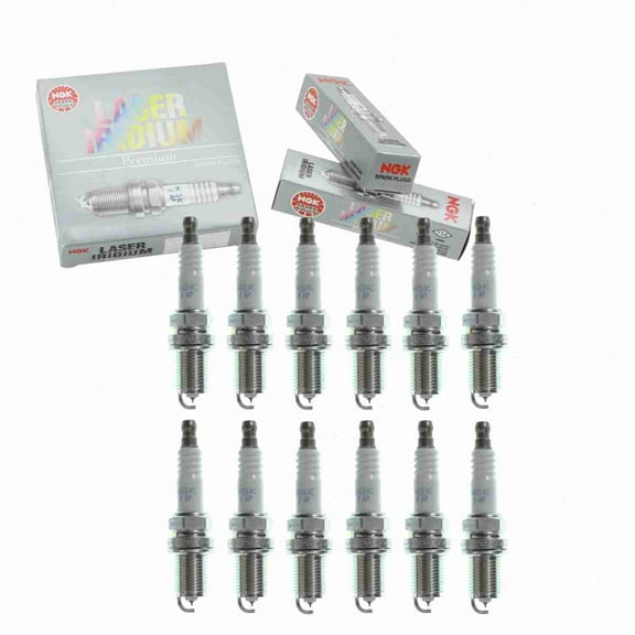 12 pc NGK Laser Iridium Spark Plugs compatible with Mercedes-Benz C32 AMG 3.2L V6 2002-2004