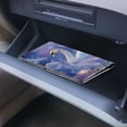 thumbnail image 6 of PVC Leather Car Document ID Holder with Multiple Pockets Protective Organizer Colorful Swan, 6 of 8