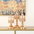 thumbnail image 2 of Adornos de estilo europeo Mesa de comedor de vidrio Cena romántica a la luz de las velas de estilo occidental Adornos de tres piezas Accesorios de boda Candelabro decorativo, 2 of 5