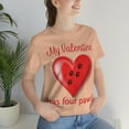 thumbnail image 1 of Funny Valentine's Day Shirt | My Valentine Has Four Paws! | Dog Lover | Animal Lover | Unisex Jersey Short Sleeve Tee, 1 of 10