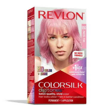 Revlon ColorSilk Digitones Permanent Hair Color with Keratin, Pastel Pink, 1 count