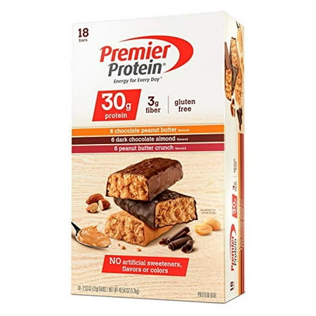 Premier Protein Bar, Variety Pack, 30g Protein, 18 (Best Protein Packed Breakfast)