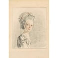thumbnail image 2 of Nicolaas Muys 14x18 Black Ornate Wood Framed Double Matted Museum Art Print Titled - A Lady Wearing a Dormeuse Cap (C.1770), 2 of 5