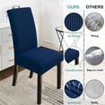 thumbnail image 3 of Dining Room Chair Covers 6 Pack Chair Covers Stretch Parsons Chair Covers Universal Spandex Dining Chair Slipcovers Seat Covers for Dining Chairs (Navy Blue), 3 of 7