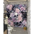 thumbnail image 5 of Shower Curtains for Bathroom-36"x72",Watercolor Skull Flower Leaves Waterproof Bath Curtain Grommet Shower Curtain Set with Hooks,Halloween Horror Bone Washable Bath Accessories, 5 of 6