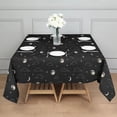 thumbnail image 3 of Black Night Sky Pattern Square Tablecloth,Waterproof Square Table Cover,Wipeable Spillproof Washable Table Cover for Home Kitchen Party Decor 60"x60"(152x152cm), 3 of 6