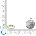 thumbnail image 4 of .70 Ct Triple Heart Green Peridot .018 cttw Diamond Sterling Silver Ring 9, 4 of 4