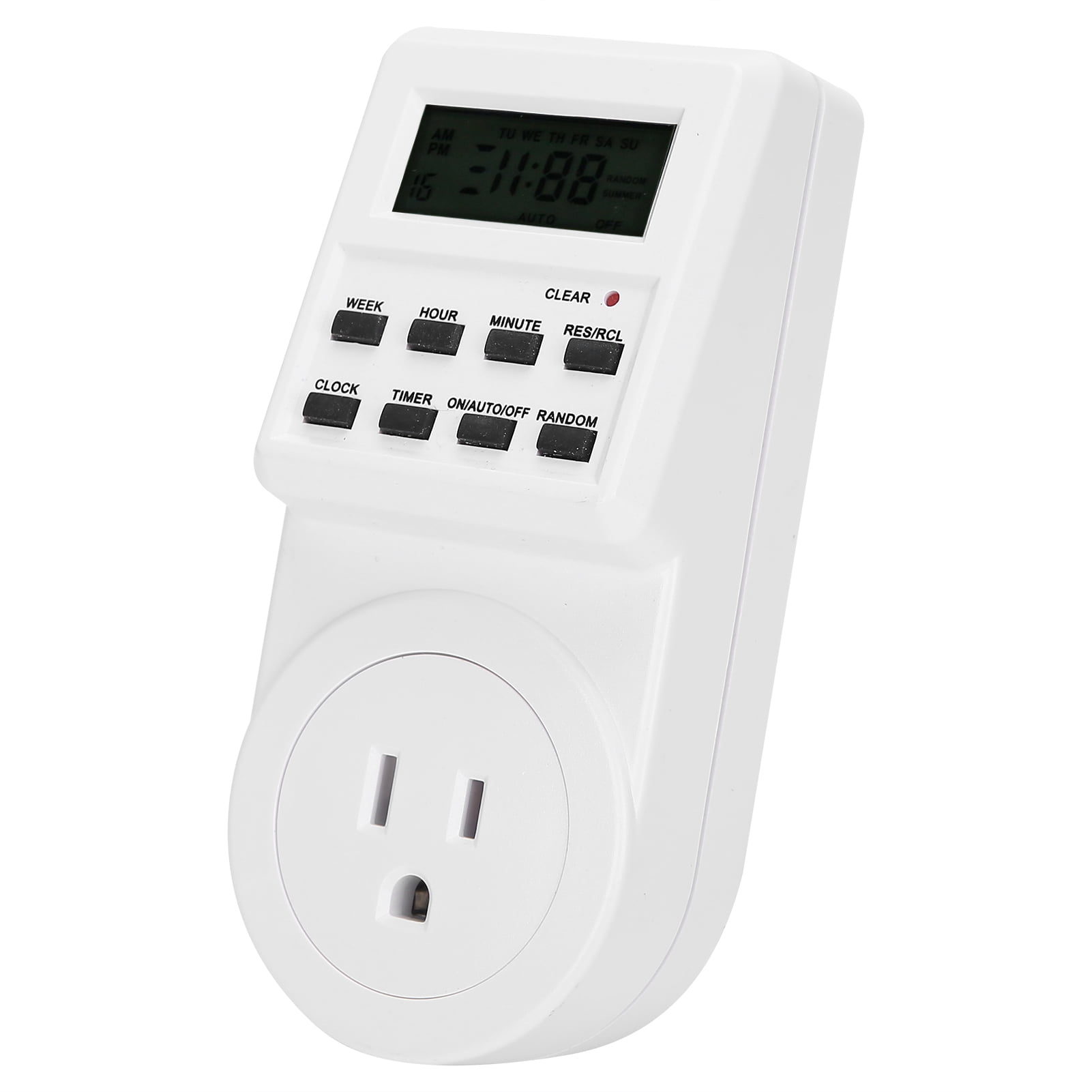 Timer Switch, Power Switch Socket, Intelligent Programmable Light Timer Socket For Lamps Fans Kitchen Appliances Heaters Mobile Phone Chargers TS-T01-US Plug 110V - Walmart.com
