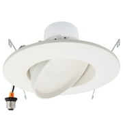 Maxxima 5 in. and 6 in. 4000K Adjustable Recessed LED Gimbal Downlight, 850 Lumens, Neutral White