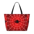 thumbnail image 2 of Kdxio Spider Web1 for Beach Bag for Women Large Beach Tote Bag Waterproof Sandproof Swim Bag with Zipper Pockets Beach Vacation Travel, 2 of 7