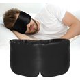 thumbnail image 1 of Antifaz para dormir JAMW Seda de morera Diadema Correa de velcro Ajustable Negro, 1 of 5