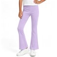 thumbnail image 2 of Mnyotv Girls Flare Leggings High Waisted Active Yoga Pants Casual Kids Bell Bottoms Pant Size 9-10 Years, 2 of 5
