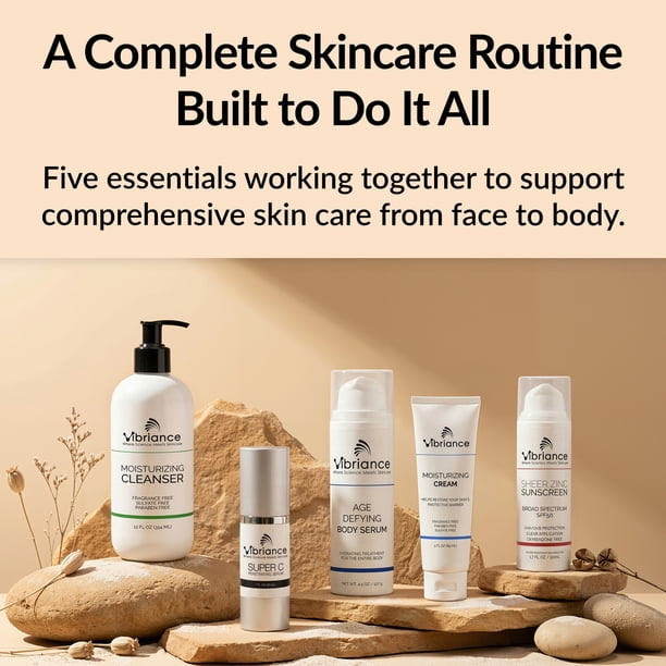 Vibriance Premium Skincare Bundle | Super C All-in-One Serum, Face