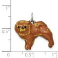 thumbnail image 2 of White Sterling Silver Charm Pendant 18 mm 21 Enameled Chow Dog, 2 of 2