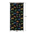 thumbnail image 5 of Multicolor Controllers Games Icons Black Pattern Shower Curtain 36"x72" ,Bathroom Decorative Shower Curtains Set with 12 Hooks,Modern Waterproof Washable Shower Curtain, 5 of 6