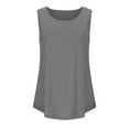 thumbnail image 5 of Cotton Tank Tops Womens Summer Loose Fit Sleeveless Scoop Neck Curved Hem Workout Casual Tees 2025 Fashion (5XL, Gray), 5 of 7
