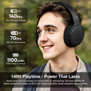 Srhythm Nicecomfort 35 (2nd Gen) Hybrid Noise Cancelling Headphones,Bluetooth 6.0, 5Microphones with ENC, Transparency, Spatial Audio, 140H Playtime, Low Latency, Custom EQ via App