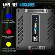 Banda ICEX801 1100 watts 1 Channel Max at 1 Ohm Car Audio Amplifier with Bass Boost Highpass Filter & Low Pass Filter