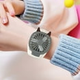 thumbnail image 4 of Qocolhg Watch Fan USB Rechargeable Fan with Comfortable Wrist Strap Portable Mini Fan Watch Built in Colorful LED Change Light, Outdoor Handheld Small Fan Gift for Kids, Gray, Summer Clearance, 4 of 6