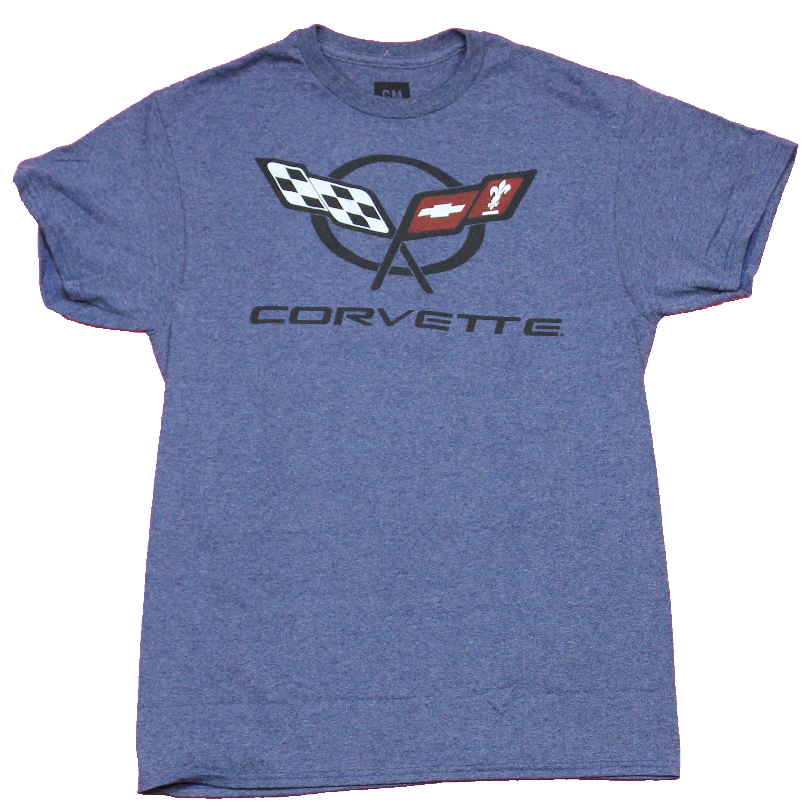 Iconic Corvette Stingray Retro Chequered Flag Design Printed T Shirt Unisex 