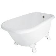 American Bath Factory  Trinity Bathtub - White - 60in.L x 30in.W x 24in.H