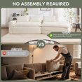 thumbnail image 5 of 134" Oversized Sectional Sofa, Luxury Curved Cloud Couch with 29-inch Deep Seat, Upholstered 4-Seater Sofa with Right Facing Chaise for Living Room, White, 5 of 9