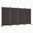 thumbnail image 2 of Carevas 4-Panel Room Divider Brown 136.2"x70.9" Fabric, 2 of 7