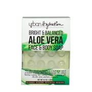 Urban Hydration Aloe Vera Leaf Bar Soap, Bright & Balanced, Massaging for Face & Body, 4.2 oz