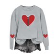 thumbnail image 6 of Valentine Shirts For Women Cute Casual Heart Print Graphic Sweatshirt Funny Crew Neck Plus Size Long Sleeve Pullover Tops, 6 of 6