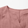 thumbnail image 3 of 3/4 Length Sleeve Womens Tops Dressy Casual Shirts Ruffle Bell Sleeve Front Pleated Fasion Trendy Summer Blouses, 3 of 5