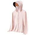 thumbnail image 2 of FNFYFH Womens UPF 50+ Sun Protection Jacket Hooded Lightweight Full Zip Long Sleeve Shirt Cooling Hiking Fishing Performance Shirts, 2 of 5